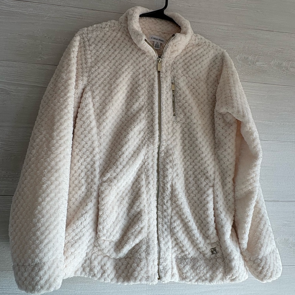 Calvin Klein Cream Textured Jacket
